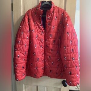 Disney Red Mickey Mouse Puffer Jacket